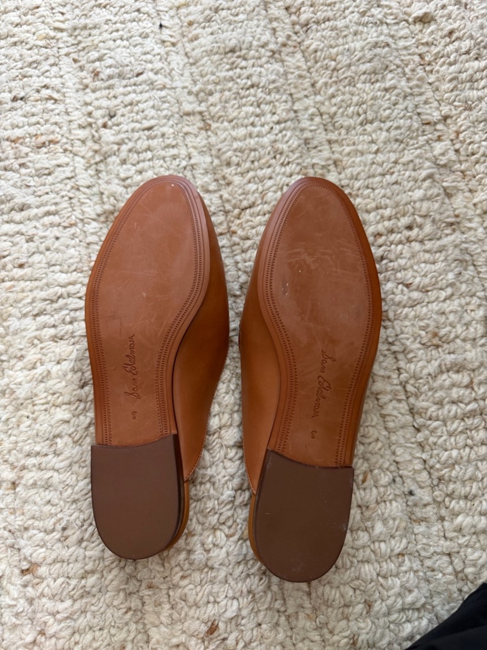 Sam Edelman Cognac Leather Horsebit Mule Loafers - Picture 2 of 2